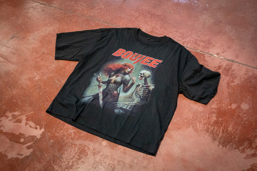 Lady-with-the-fate - oversized t-shirt BLACK